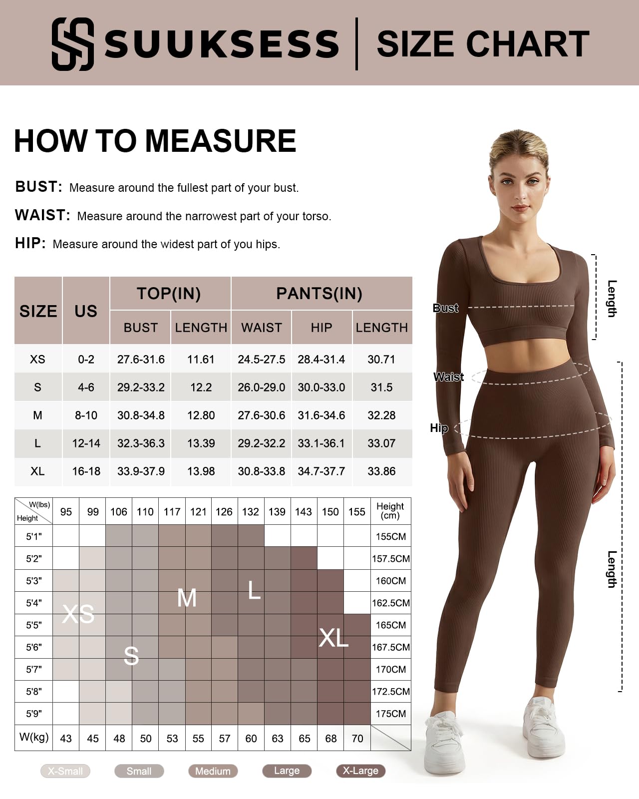 SUUKSESS 2 Piece Workout Sets for Women Long Sleeve Gym Sets Woman Butt Lifting Leggings Open Back Crop Tops - Image 6