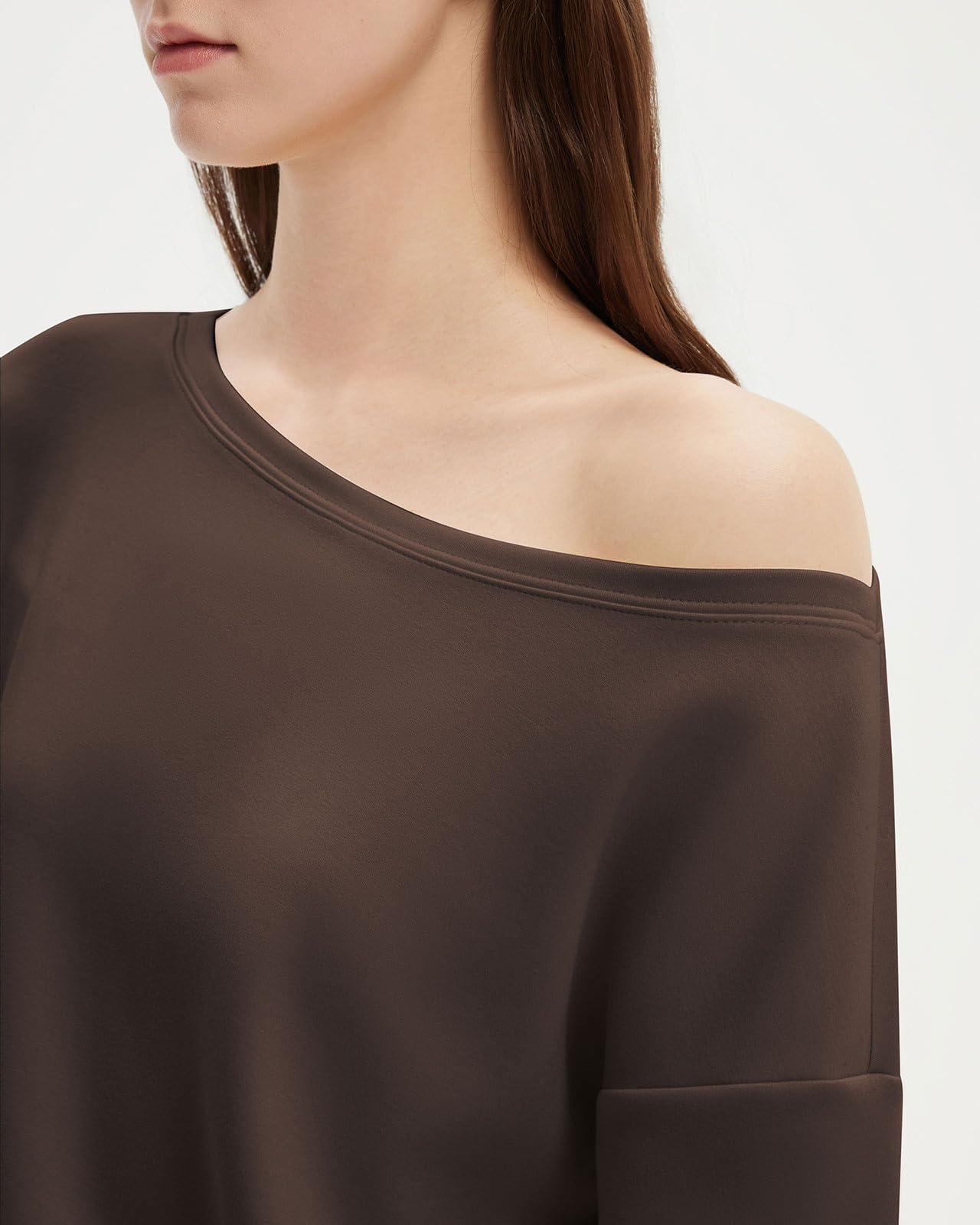 SUUKSESS Women 2 Piece Lounge Matching Set Off Shoulder Sweatshirt Wide Leg Sweatpant - Image 4