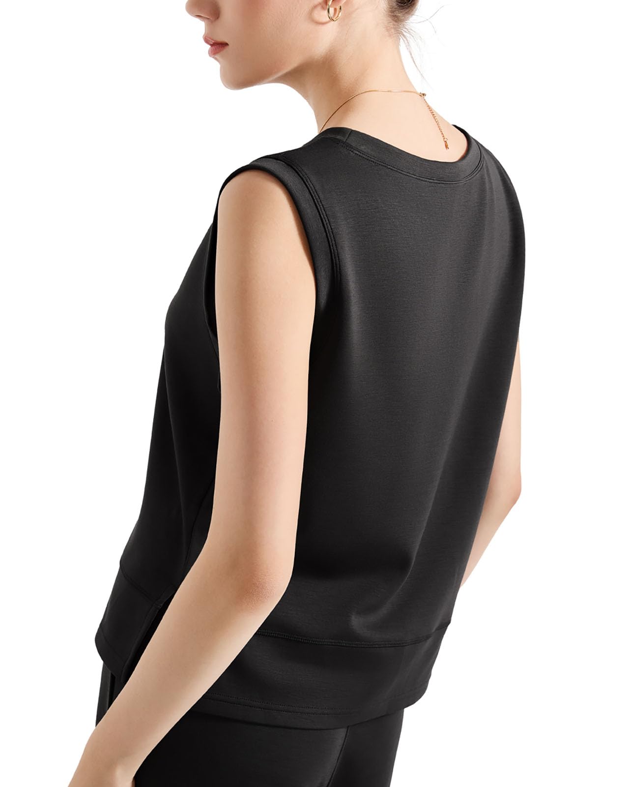 SUUKSESS Women 2 Piece Lounge Matching Sets Wide Leg Sweatpants Sleeveless Tops - Image 3