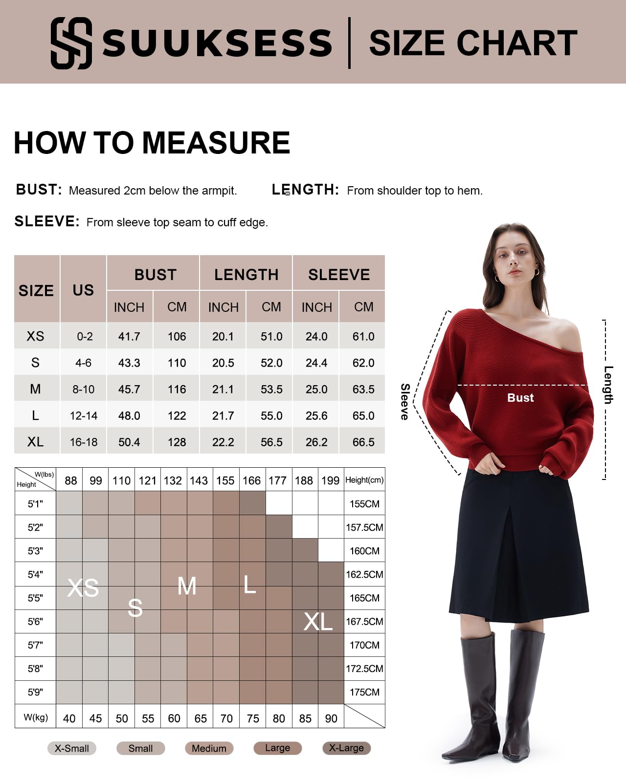 SUUKSESS Women Cashmere Blend Oversized Off Shoulder Pullover Sweaters Boat Neck Long Sleeve Knit Jumpers Tops - Image 6