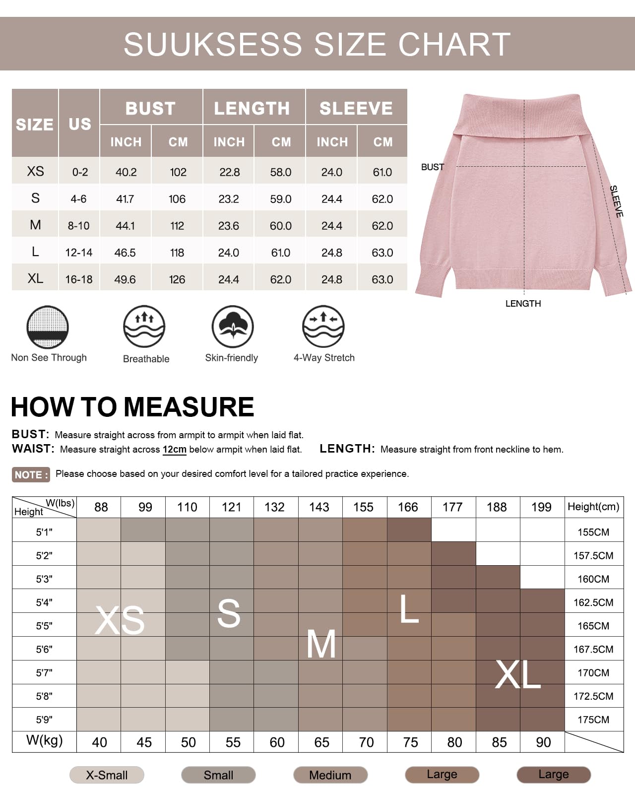 SUUKSESS Women Cashmere Off The Shoulder Sweater Oversized Knit Long Sleeve Tops - Image 7