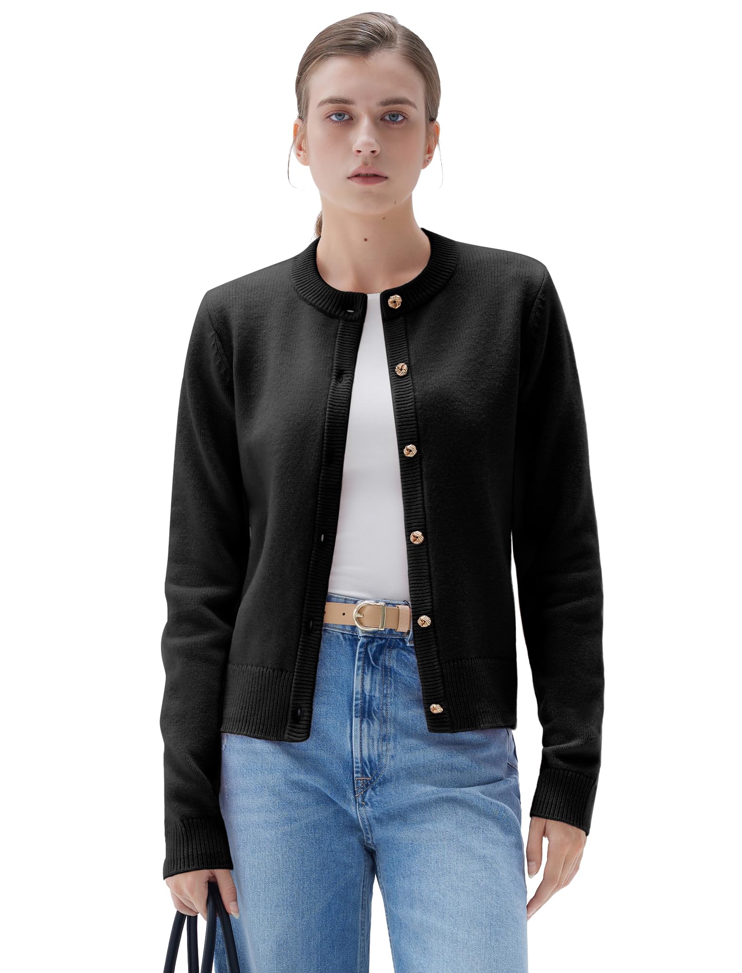 SUUKSESS Women Chunky Cashmere Blend Cardigan Sweaters Trendy Fall Fashion Button Up Long Sleeve Knit Outfits - Image 8