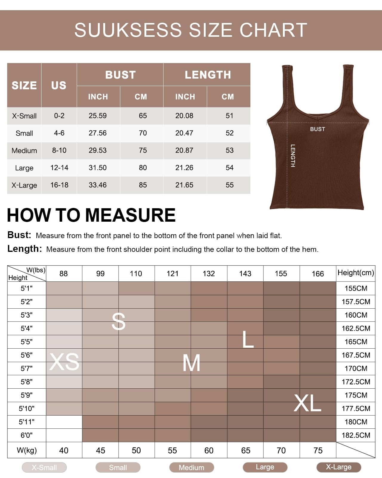 SUUKSESS Women Cotton Ribbed Built in Bra Tank Tops Summer Casual Basic Top - Image 6