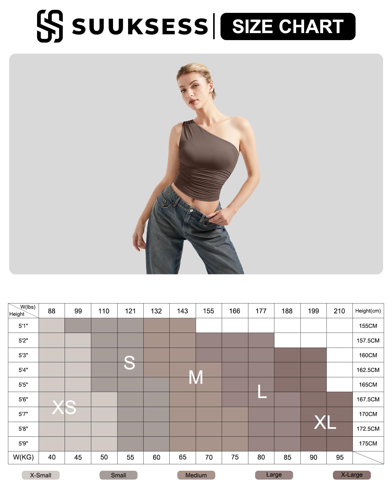 SUUKSESS Women Double Lined Going Out Trendy Crop Tops Ruched Sleeveless Shirts - Image 5