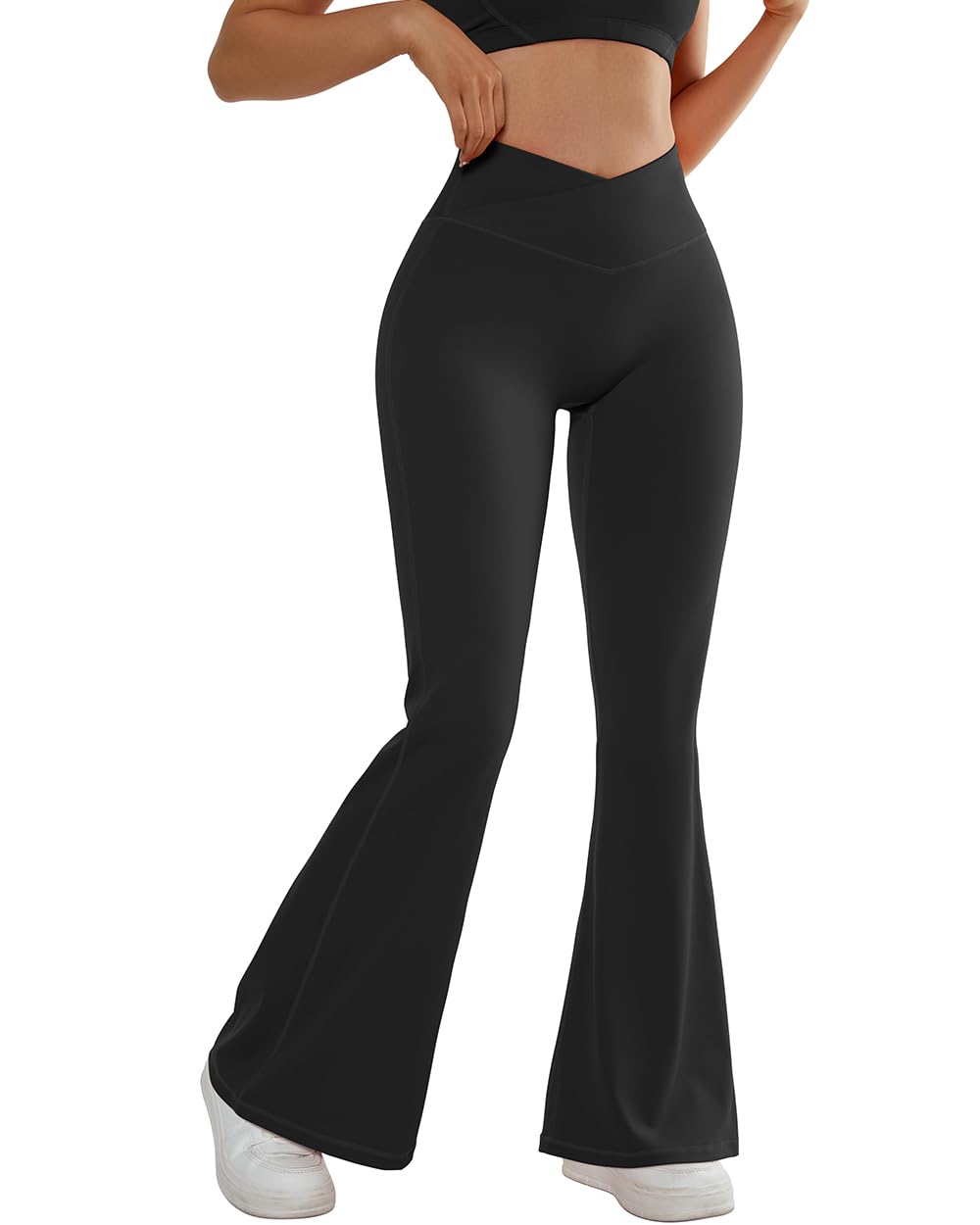 SUUKSESS Women Flare Leggings Scrunch Butt Lifting Bootcut High Waist Yoga Pants - Image 4