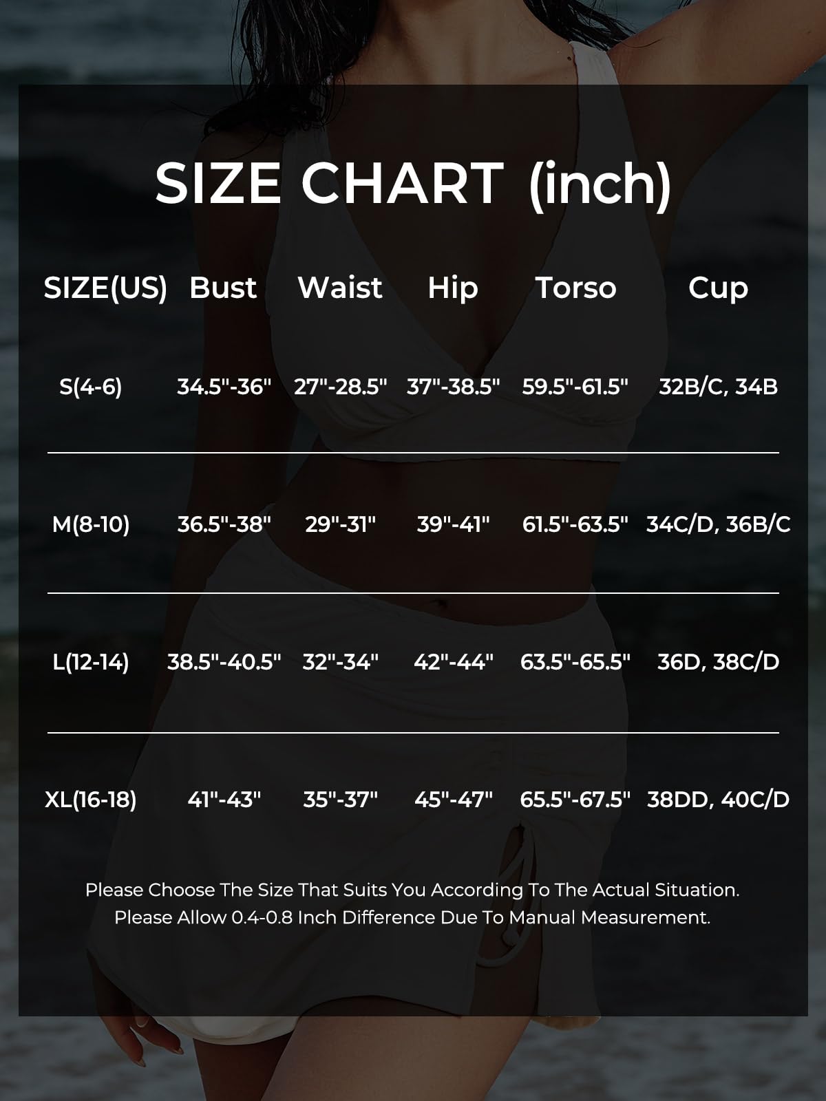 SUUKSESS Women High Waisted Bikini Sets with Skirt Sexy Crisscross Back Swimsuit - Image 7