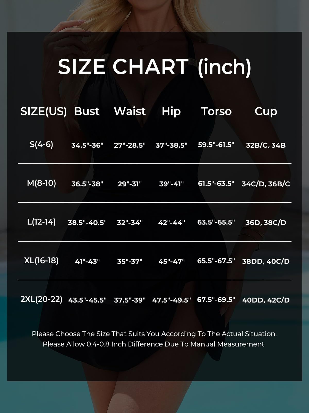 SUUKSESS Women One Piece Swim Dress Tummy Control Swimsuit Tie Knot Bathing Suit - Image 6