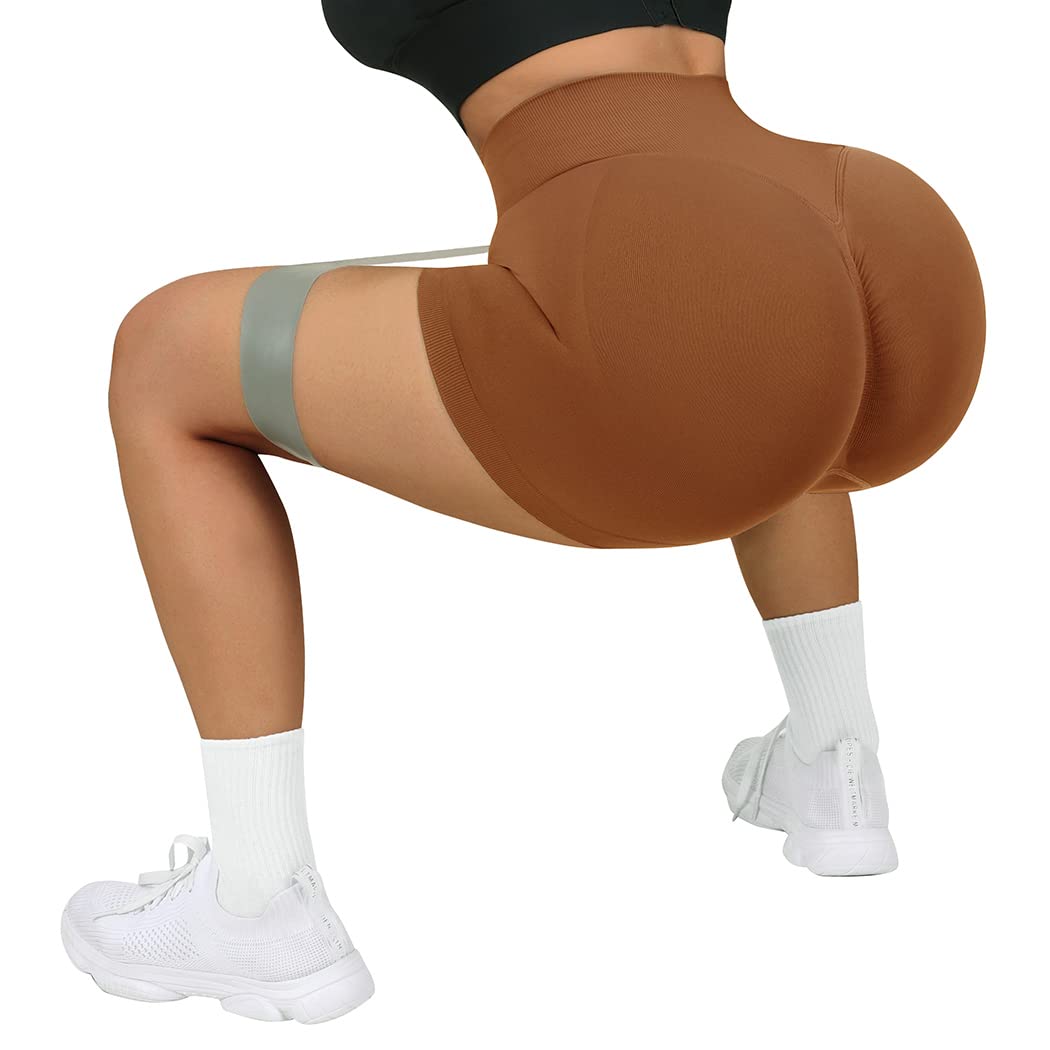 SUUKSESS Women Seamless Booty Shorts Butt Lifting High Waisted Workout Shorts - Image 5