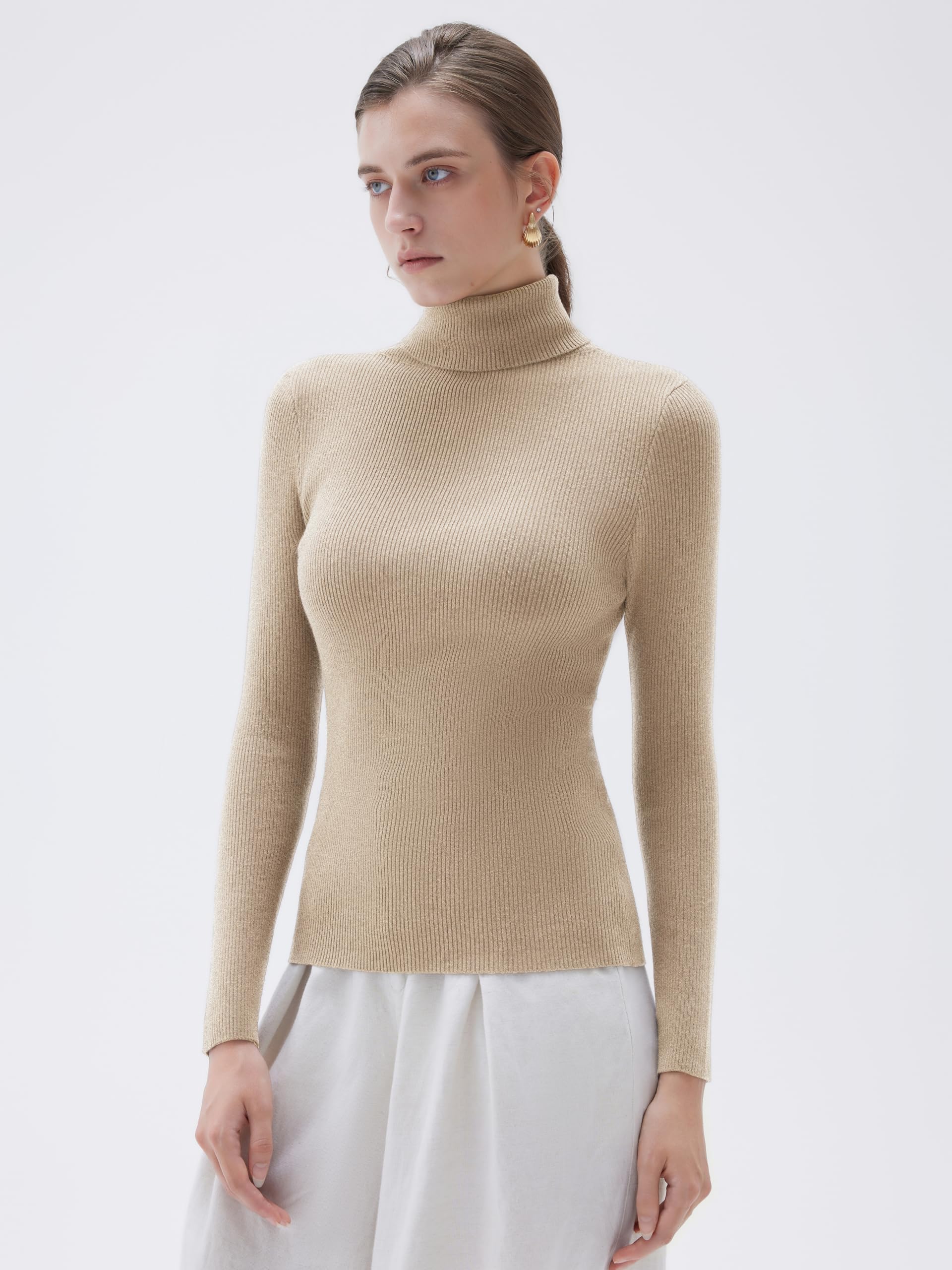 SUUKSESS Women Turtleneck Cashmere Blend Sweater Long Sleeve Shirts Fall Basic Thermal Tops Winter Clothes - Image 7