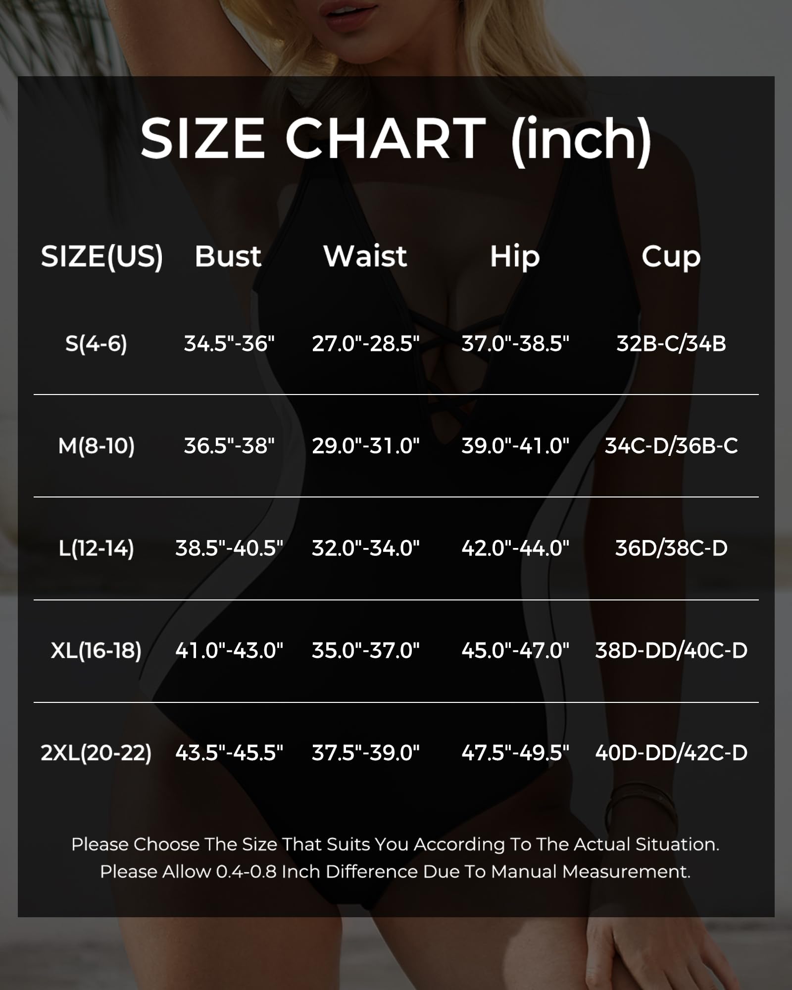 SUUKSESS Womens One Piece Tummy Control Swimsuit Crisscross Back Bathing Suits - Image 7