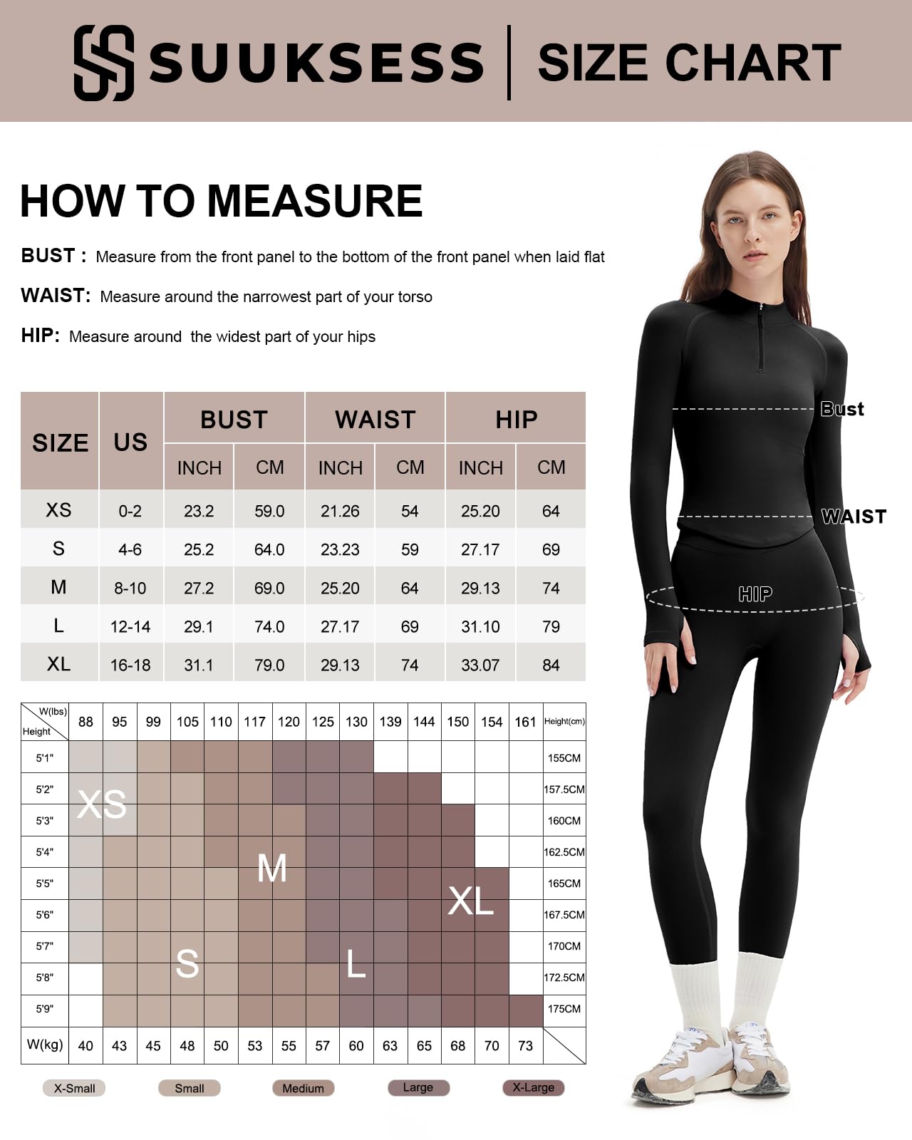 SUUKSESS Workout Sets for Women 2 Piece Seamless Long Sleeve Yoga Outfits Active Leggings Half Zippy Jacket Gym Set - Image 7